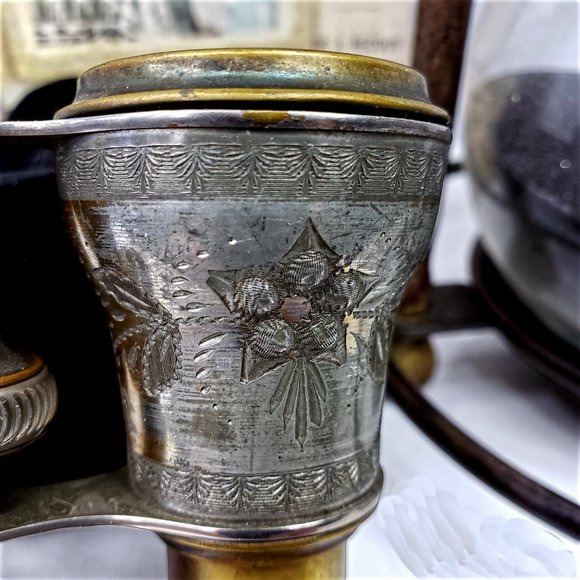 Antique Opera Glasses Binoculars "Chevalier Paris" France 1898-1900 Floral Leaf - Picture 13 of 15